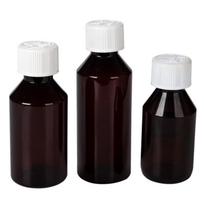Brown medicine bottle