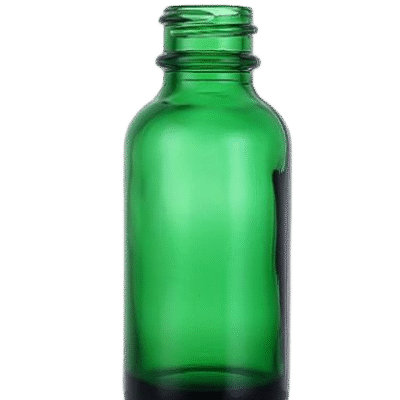 Green Boston round bottle
