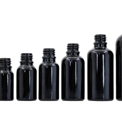 Black Glass dropper bottle